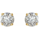 14K Yellow 3/8 CTW Natural Diamond  Stud Earrings